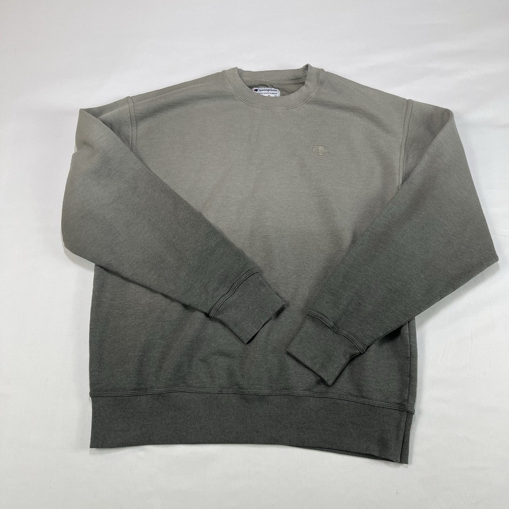 Champion Sweatshirt Dip Dye Men's Large Fleece Crew Neck Long Sleeve Pullover - Picture 5 of 14